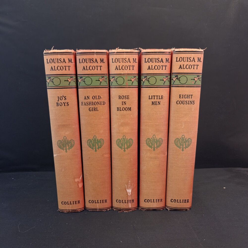 Vintage Louisa May Alcott set of 5 Jo's Boys, Little Men, 8 Cousins
